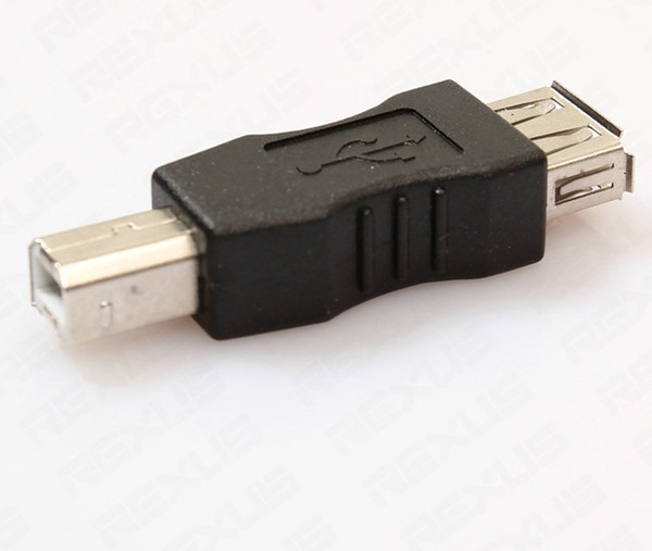 200pcs/lot free shipping USB 2.0 A female to B male printer USB port converter adapter connector