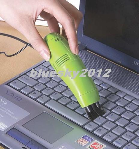 MINI USB Vacuum Keyboard Cleaner for PC Laptop Computer NEW Two Vacuum Cleaning Attachments #056 lk