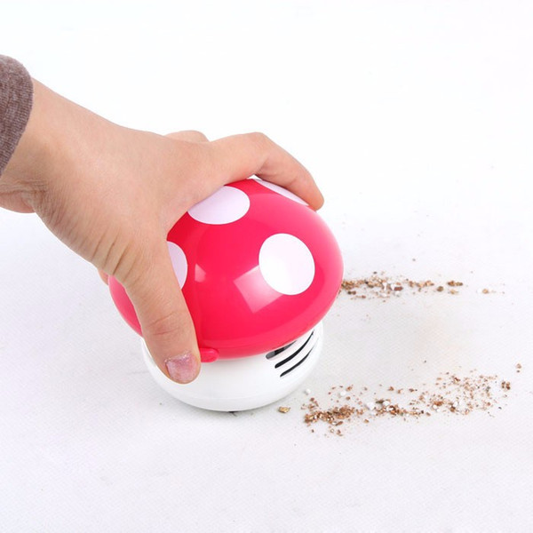 Colored Mushrooms Electric Dust Collector Cleaning Brushes Mini Desktop Vacuum Cleaner Home Office Keyboard Cleaner New