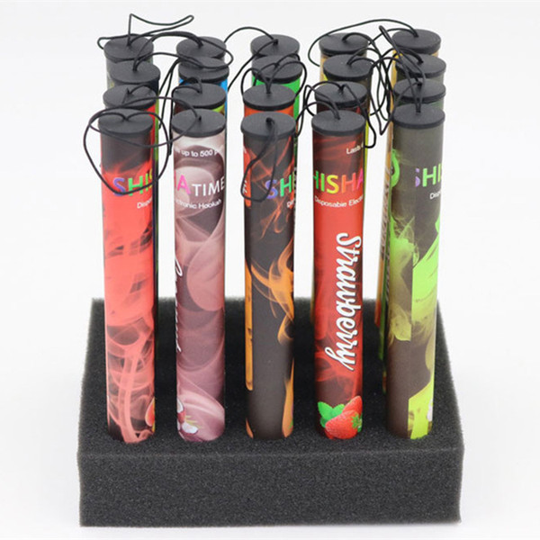 Hookah Pen Disposable Electronic Cigarette Pipe Pen Cigar Fruit Juice E Cig Stick Shisha Time 500 Puffs Colorful DHL Free shippin Nice