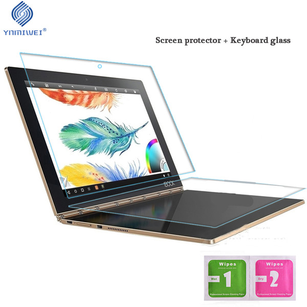 YNMIWEI For Yoga Book Glass Protector + Keyboard Glass Full Cover For Lenovo Yoga Book 10.1 Tempered Screen Protectors