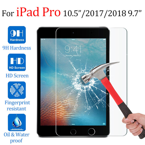 For iPad pro 10.5 Protective Glass For iPad Pro 2017 2018 9.7 inch screen protector tempered glas 9h tablet protect film