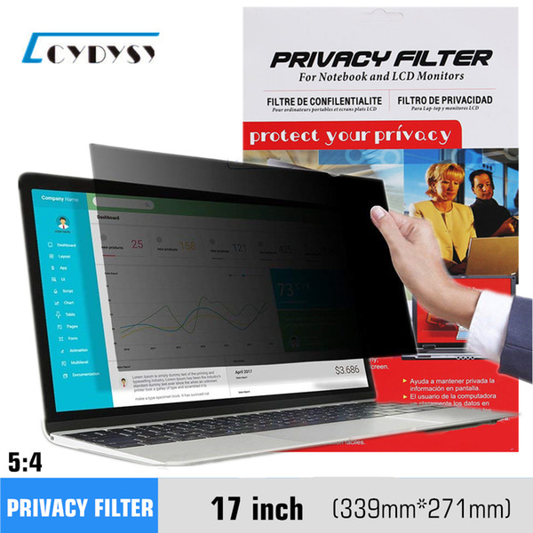 17 inch Anti-Glare Spy Privacy Screens Protector Film for 5:4 Laptop Notebook LCD Monitor 339mm*271mm