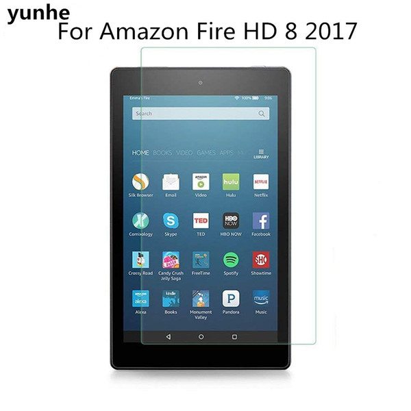 Top quality Perfect film Tempered Glass For Amazon Fire HD 8 2017 Tablet Screen Protector For Amazon Fire HD 8 2017 Cover Case