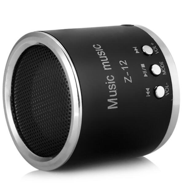 Z - 12 Portable Sound Speaker Built-in FM Radio with Earphone Output for Mobile Phone MP3 MP4 Player Loudspeaker Support TF Card