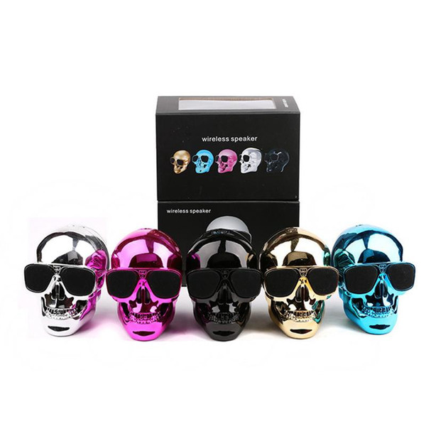 Skull Head Speaker Portable Bluetooth Speakers 8W Output Bass Stereo for Halloween Unique Gift Party Traveling&Outdoor BH340