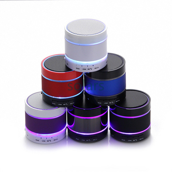 Wireless S09 Bluetooth Speaker 6 Colors MP3 Speaker with LED Light Mini Bluetooth Speakers Support SD TF Card