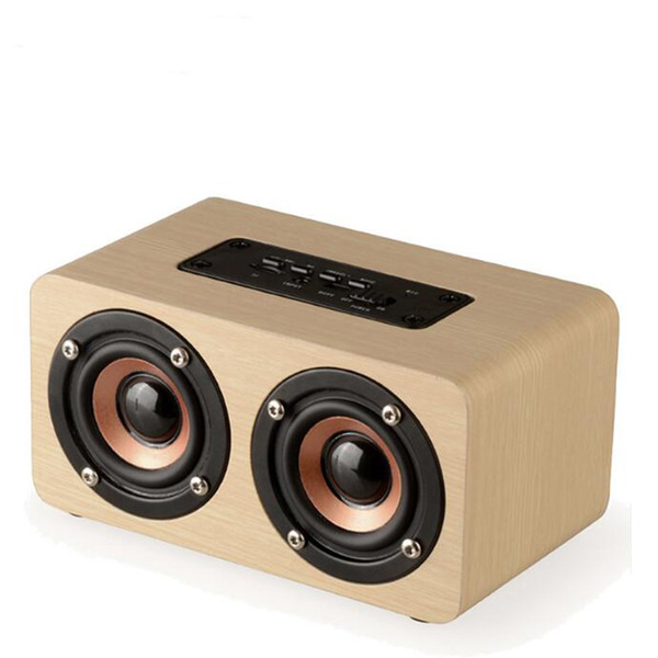 Wireless Bluetooth Speaker Wood Portable Audio HiFi Home Theatre Sound Receiver Stereo Music Subwoofer Computer Speakers