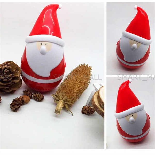 Mini Tumbler Santa Claus Bluetooth Speaker Wireless Smart Bluetooth Bass Music Speaker Audio Speaker for Christmas