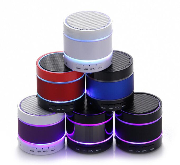 Wholesale Newest LED Bluetooth Speaker S09 Enhanced Speaker 3 LED Light Ring Super Bass Metal Mini Portable Beat Hi-Fi Bluetooth Handfree