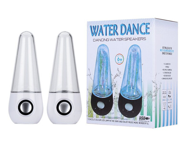 2pcs/lot 2016 New Dancing Water Speaker With Led Lights Music Fountain Spray Dance USB Interface Portable For Computer Speakers