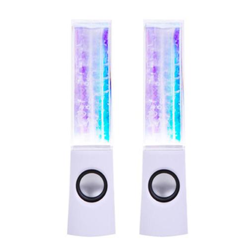 Water Fountain Speakers Bluetooth Dancing Water Speakers (Dual 3W Speakers, 4 Colored LED Lights, Bluetooth 4.0, Music Control Button)