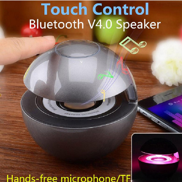 Universal BT-118 Mini Touch Control Blueteeth Speakers Multi-Color/LED Hands-free Speakers For Smart Phone Samsung TF card for Android