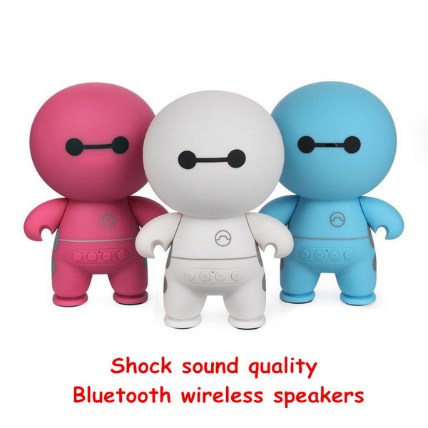 Product Direct Wireless Bluetooth Stereo Mini Card Speakers Mini Stereo Doll Cartoon Large White Speakers