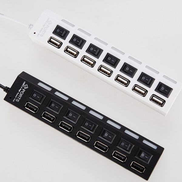 Hight Quality USB Extension Splitter Hi-speed USB2.0 480Mbps USB Hub Ports Compatible For Laptop PC NO Package