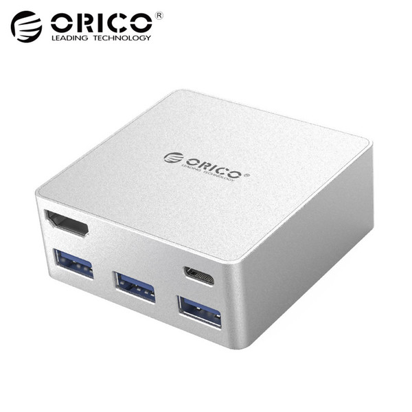 ORICO Aluminum Laptop Docking Stations TYPE-C to TYPE-C HDMI Converter for new Macbook Laptop Desktop PC with 3 USB3.0 HUB