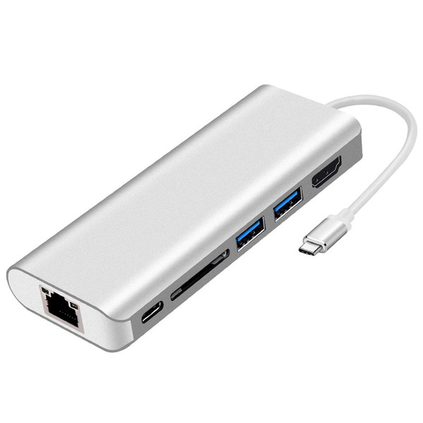 Type-c turn hdmi rj45 sd 6in1 multi-function converter Apple notebook usb-c docking station