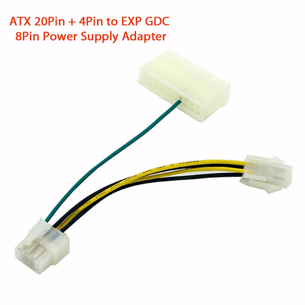 ATX 20Pin + 4Pin to EXP GDC 8Pin Power Supply Adapter Converter Cable