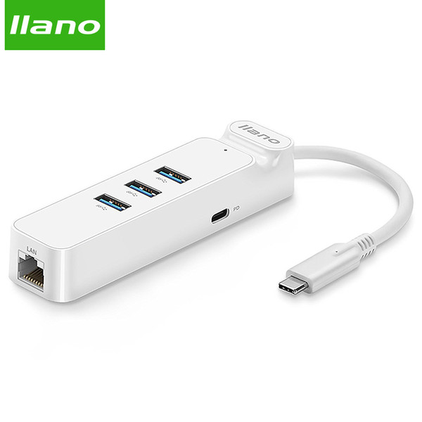 USB C Multi-Port Hub Adapter with RJ45 Video Output PD 3 USB 3.0 Ports indicator for MacBook Pro Type-C TO RJ45 Docking station