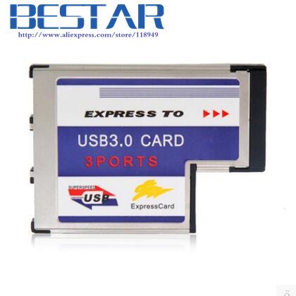 PCI-E PCI Express Card ExpressCard 54mm 34mm T type to USB 3.0 3 Port Adapter Low Profile Short Body type for Laptop Notebook