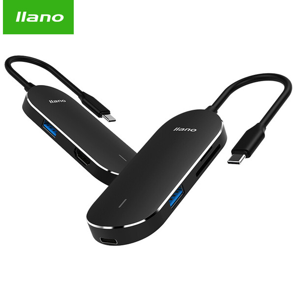 llano USB docking station All-in-One USB-C to HDMI Card Reader PD Adapter for MacBook Samsung Galaxy S9 /S8 / S8+Type C HUB