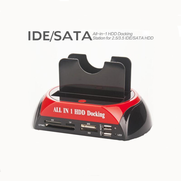 All in One HDD Docking Station with Multi Card Reader Slot for HDD Enclosure 2.5/3.5 inch SATA/IDE Hard Drive Docking Station