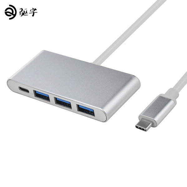 Type C Multiport Hub USB 3.1 & USB-C to 4-Port Hub USB3.0 PD Charging Adapter 5GBps for Macbook