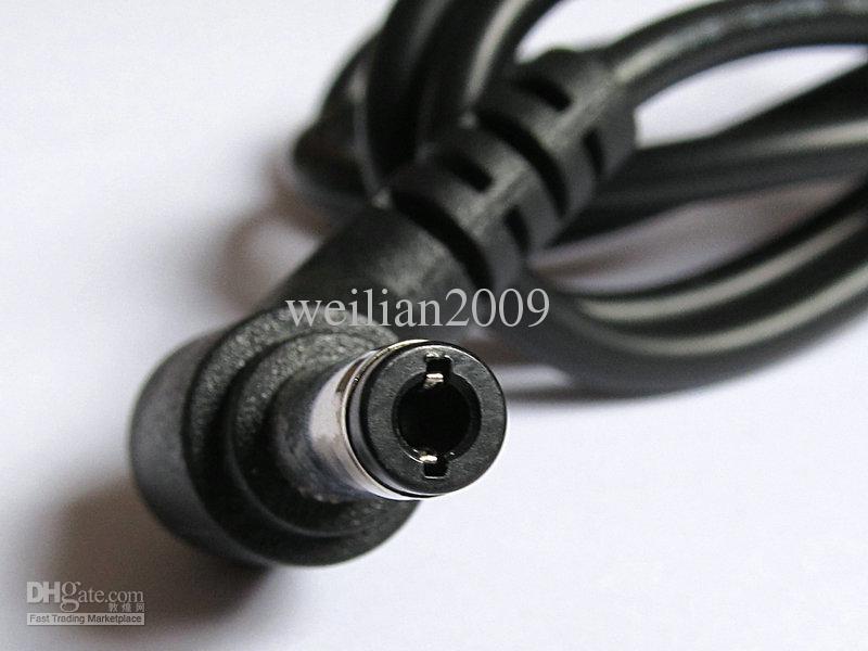 10pcs / pack Straight DC Tip 5.5 x 2.5mm L right angle Plug Connector + Cord Cable for Toshiba Asus Etc. Laptop / Notebook 1.2meter