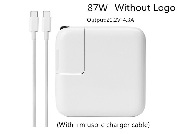 Original 87W USB-C Power Adapter Charger (Without Logo) Type-C For Macbook pro 15inch A1706 A1707 A1708 A1719 For smart Phone