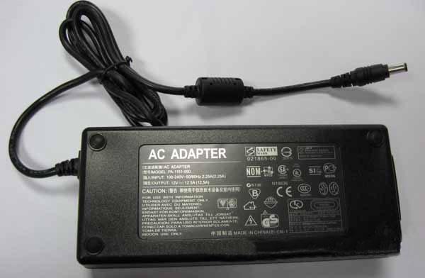 AC Power Adapter DC 12V 12.5A 150W Output 5.5mm x 2.5mm Plug for PICO BOX DC-ATX PSU HTPC Mini PC