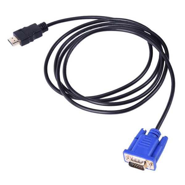 New 1.8m HDMI to VGA Adapter Cable Digital 1080P HD Audio Converter Adapter HDMI 15 pin VGA Connector Cable for Computer