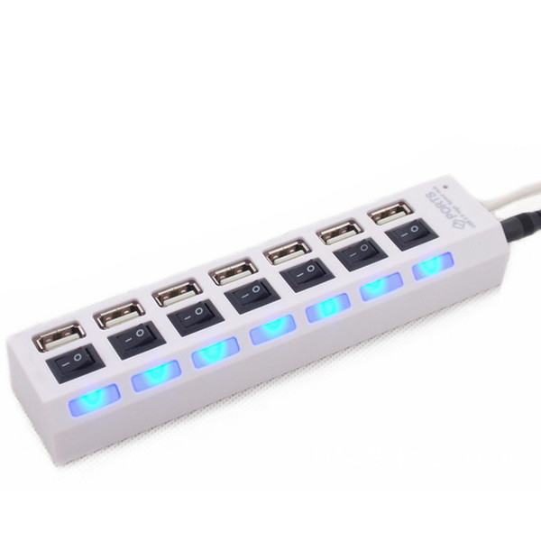 Hight Quality 4 or 7 Port USB Extension Splitter Hi-speed USB2.0 480Mbps USB Hub Ports Compatible with USB 1.1/1.0 For Laptop PC NO Package