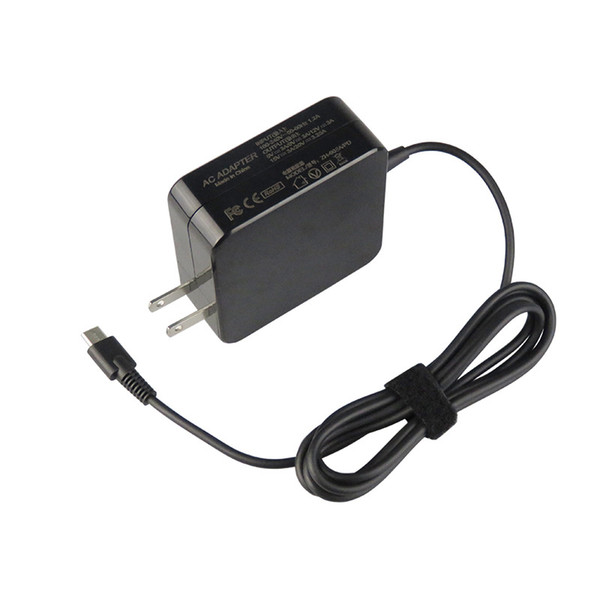 65W PD USB-C Notebook Power Adapter 5V9V12V15V/3A 20V3.25A US