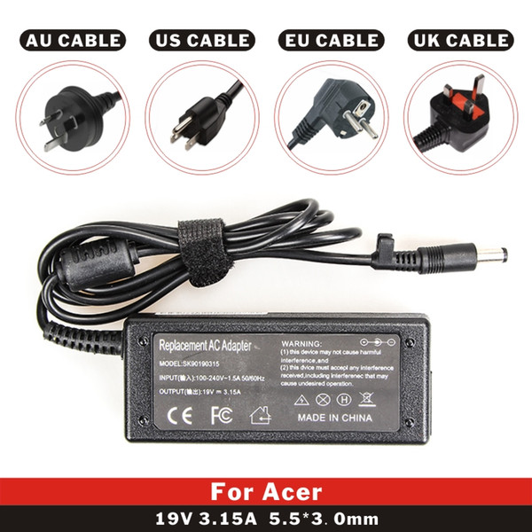 Laptop AC Adapter 19V 3.15A 60W Pow
10000
er Supply Charger For laptop N110 N120 N130 N140 NP400B2BSF510 X360 + AC Power cord