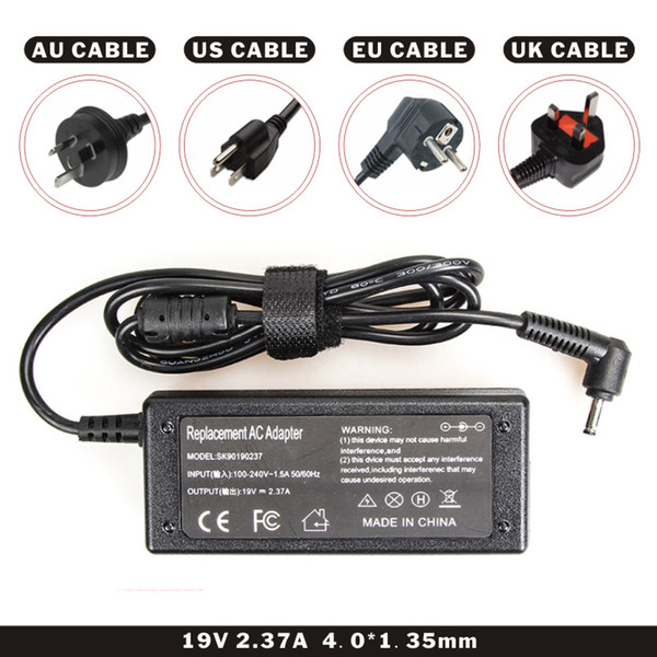 19V 2.37A 45W 4.0*1.35mm Laptop Adapter DC Battery Charger Power Supply For Laptop With AC Cable