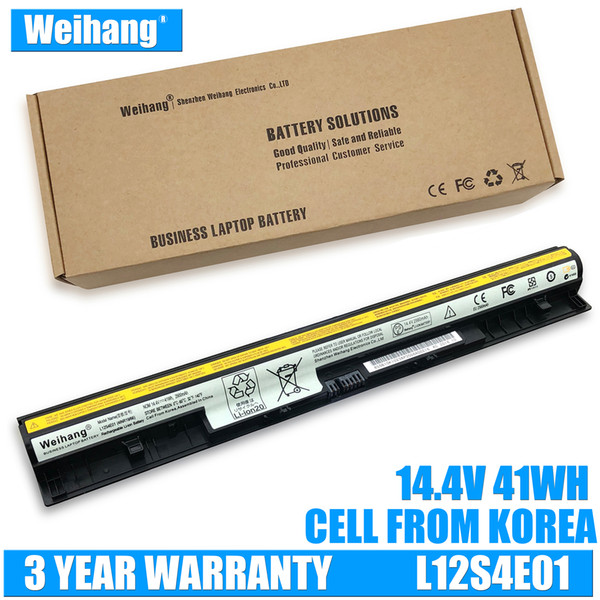 2900mAh Weihang Korea cell L12S4E01 battery for Lenovo IdeaPad G400s G405s G410s G500s G505s G510s S410p Z710 S510p L12L4A02