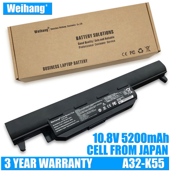 Weihang 5200mAh A32-K55 Battery for ASUS X45 X45A X45C X45V X45U X55 X55A X55C X55U X55V X75 X75A X75V X75VD U57 U57A U57V U57VD