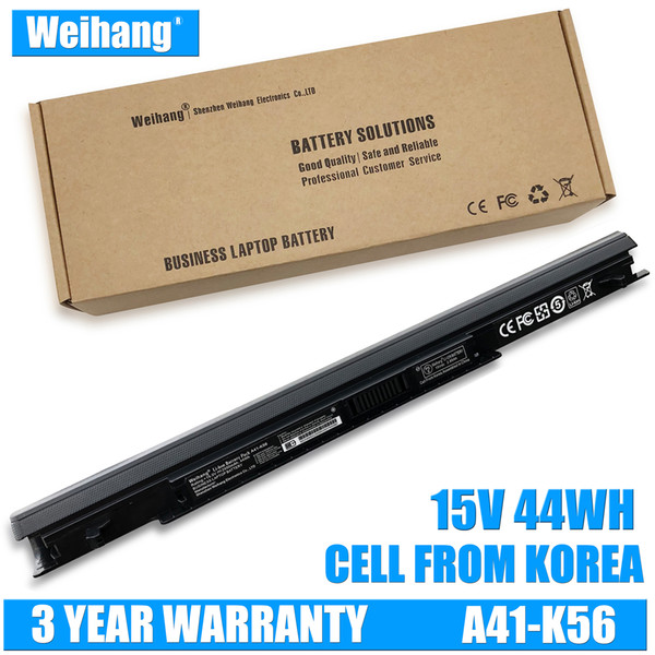 Cell from Korea Weihang 2950mAh A41-K56 Battery for ASUS A46C A46CA A46CM A56 K46 K56 K56C S40C S40CM S405 S46CA S505 Ultrabook