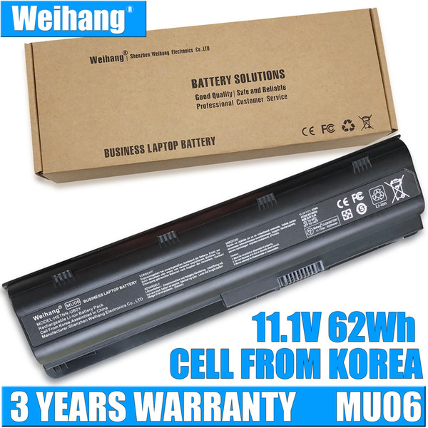 Weihang Korea Cell Battery for HP Pavilion G4 G6 G7 G32 G42 G56 G62 G72 CQ32 CQ42 CQ43 CQ62 CQ56 CQ72 DM4 MU06 593553-001