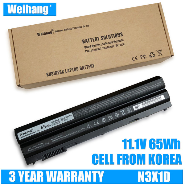 Korea Cell Weihang Battery For 65WH N3X1D Laptop Battery for DELL Latitude E5420 E5430 E5520 E5530 E6420 E6520 E6430 E6440 E6530