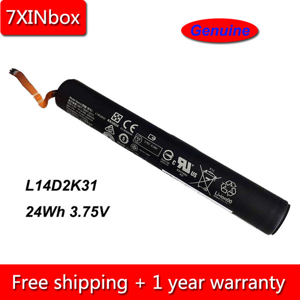 7XINbox 24Wh 6400mAh 3.75V Genuine L14D2K31 L14C2K31 Laptop Battery For Lenovo Yoga Tablet 2-830L 2-830LC 2-830F 2-851F Series