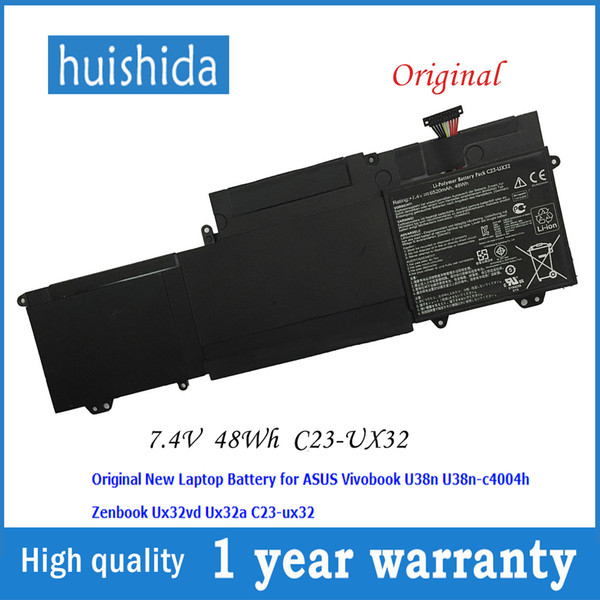 7,4 V 38Wh C23-UX32 New original laptop battery for Asus Zenbook UX32VD UX32LA Vivobook U38n-c4004h series