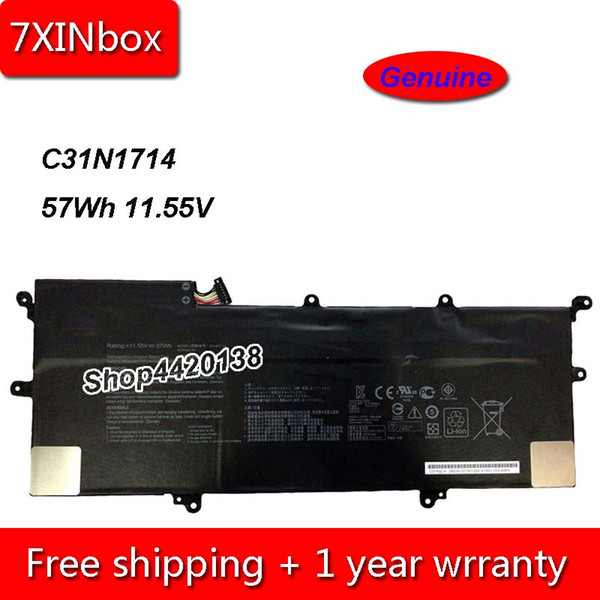 7XINbox 57Wh 4940mAh 11.55V Genuine C31N1714 C31PQ9H Laptop Battery For ASUS ZenBook Flip 14 UX461UA-E1072T UX461UA-E1077T