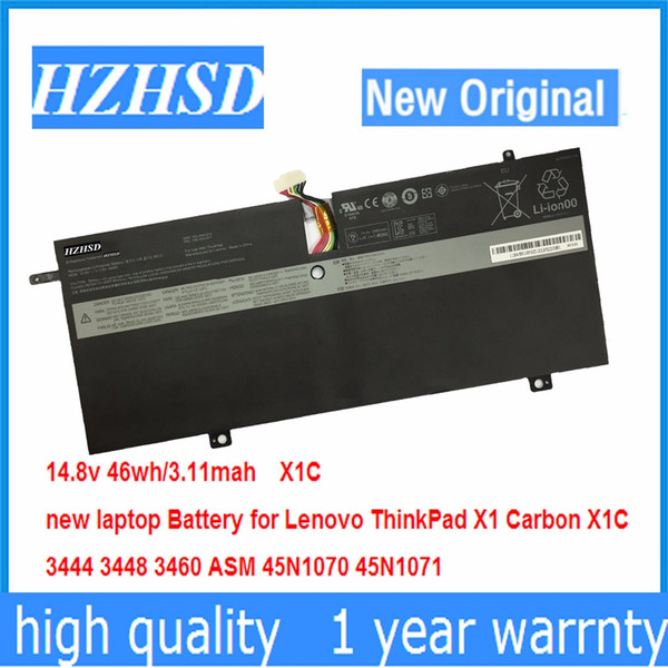 14.8V 46Wh New Original Laptop Battery for Lenovo ThinkPad X1C Carbon 45N1070 45N1071 3444 3448 3460