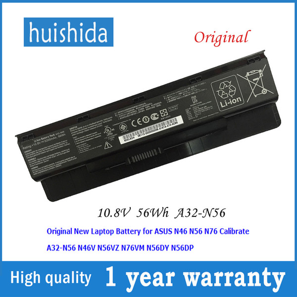 10.8V 56Wh A32-N56 New original laptop battery for Asus A32-N46 N45E N45S N45F N45J N45J N55E N55S N55SF N75 N75E N75S series