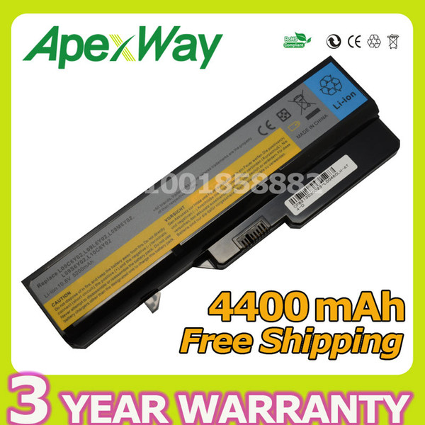 Apexway 11.1V Laptop battery for Lenovo L09S6Y02 LO9L6Y02 for IdeaPad G460 G465 G470 G475 G560 G565 G570 G575 G770 Z460