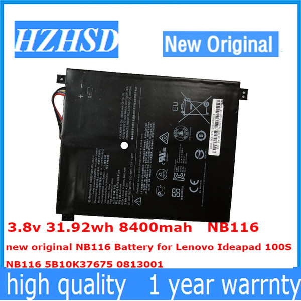 3.8v 31.92wh 8400mah NB116 new original NB116 Battery for Lenovo Ideapad 100S 5B10K37675 0813001