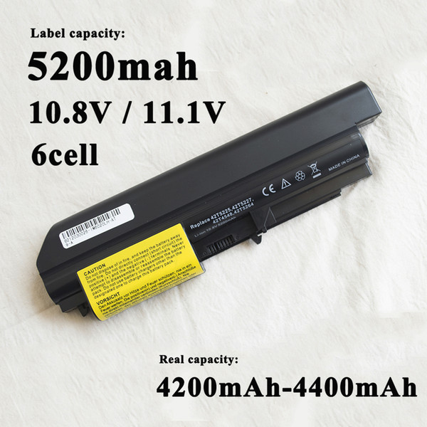 New 6 cells Laptop battery For Lenovo ThinkPad R61 T61 R61i R61e T61p T61u T61p T61u Z60t Z61t R500 R61I R400 T400 Series