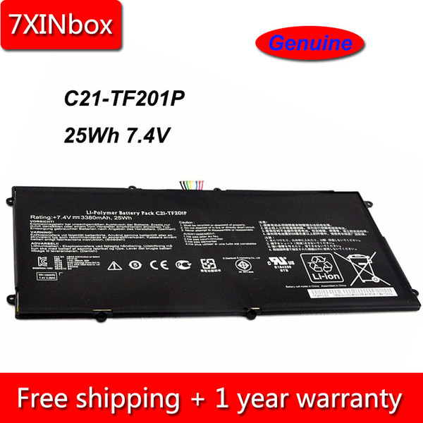 7XINbox 25Wh 7.4V Genuine C21-TF201P Laptop Battery For Asus Eee Pad Transformer Prime TF700 TF700T TF201 TF301 C21-TF500T