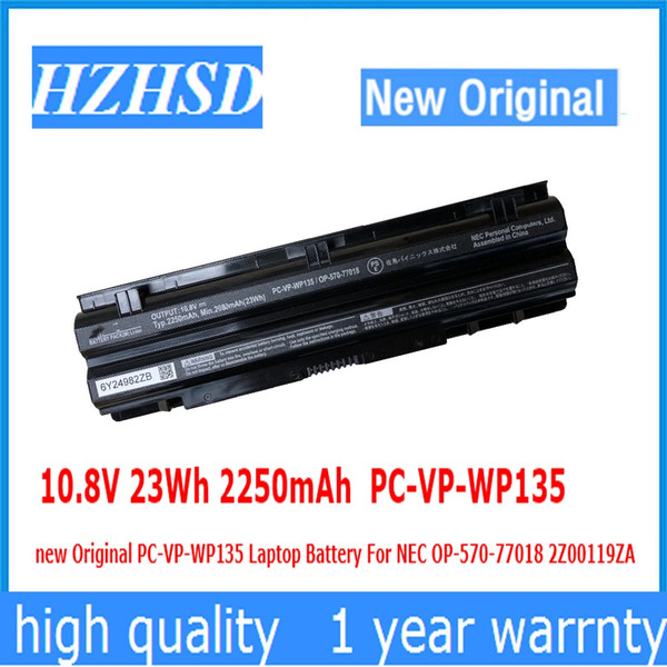 10.8V 23Wh 2250mAh PC-VP-WP135 new Original PC-VP-WP135 Laptop Battery For NEC OP-570-77018 2Z00119ZA